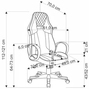 Sedia da ufficio SENTI rossa