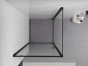 Mexen Exo-BR cabina doccia ribaltabile 100 x 100 cm, trasparente, nera - 8181-100-100-70-00