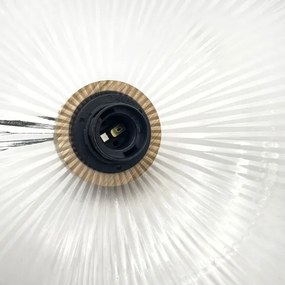 Lampada a sospensione su cavo PIA 1xE27/60W/230V Ø 30 cm rovere