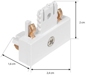 Connettore angolare Lindby Lumaro, bianco, plastica