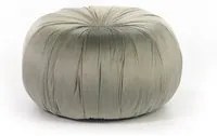 Pouf in Tessuto Vellutato 36 cm Grigio