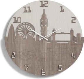 Orologio da parete moderno D50 ENGLAND in legno laminato TRS