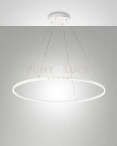Giotto sospensione bianca 1 luce d.100cm a led 3000k - 60w - 6300 l...
