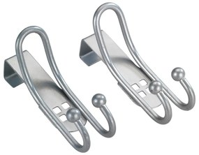 Set di 2 ganci per porte in argento Gancio per porta - Wenko