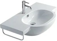 Lavabo sospeso in ceramica serie M2 di Ceramica Galassia - Bianco lucido 85cm