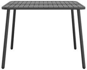 Tavolo da Giardino Antracite 100x100x71 cm Acciaio