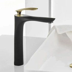 Rubinetto da lavabo Rea Orbit Black Gold high