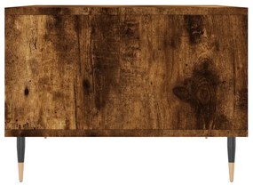 Tavolino da salotto rovere fumo 60x50x36,5 cm legno multistrato