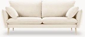 Divano 3 posti effetto velluto Elio, larg. 228 cm