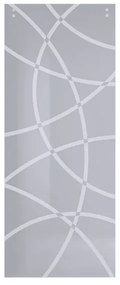 Anta per porta scorrevole esterno muro Circle in vetro bianco serigrafato, L 88 x H 215 cm spessore 10 mm, apertura sinistra