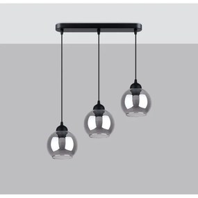 Sollux SL.1142 - Lampadario a cavo ALINO 3xE27/60W/230V nero