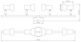 Globo 57917-4G - Faretto  MASON 4xGU10/25W/230V nero/oro