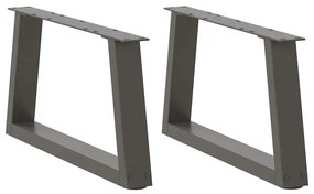 Gambe Tavolo Pranzo A V 2 Pz Antracite 70x(30-31,3)cm Acciaio /