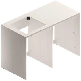 Mobile lavanderia Jnka in truciolare legno larice bianco P 66 x L 138 x H 92 cm