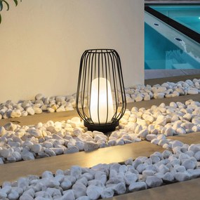 Lampada per terrazza Lucande Chandan, 32,1 cm, nero, alluminio