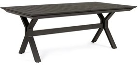 Tavolo allungabile da esterno Kenyon antracite cm 110 x 200-300