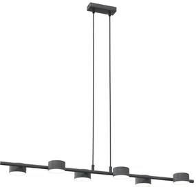 Lampadario Minimal Hermes Acciaio Nero 6 Luci Gx53 Ip20