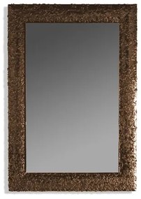 Specchio Shiny rettangolare in acciaio bronzo 62 x 90 cm