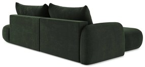 Divano angolare verde scuro allungabile (con penisola a sinistra/con chaise lounge) Hale – Makamii