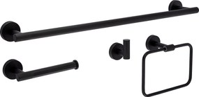 Set accessori da bagno GRID Black 4 pezzi