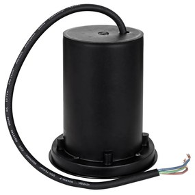 Set di 6 faretti da terra moderni neri 35 mm orientabili IP65 - Delux