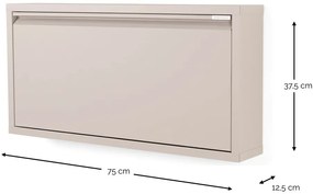 Scarpiera in metallo grigio-beige Billy - Spinder Design