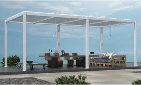 Pergola Bioclimatica In Alluminio 3x6 Con Lamelle In Alluminio Bianca