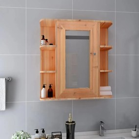 Armadietto A Specchio Rovere 66x17x63 Cm İn Mdf /