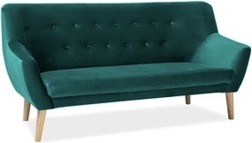 Divano Nordic 3 Velvet in velluto verde – 180x75x90 cm