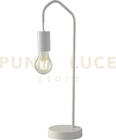 Lampada da tavolo habitat bianco 1 luce attacco e27 17x48cm