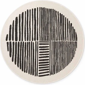 Tappeto da interno/esterno rotondo nero/color crema ø 200 cm Haringey Bounds – Ted Baker