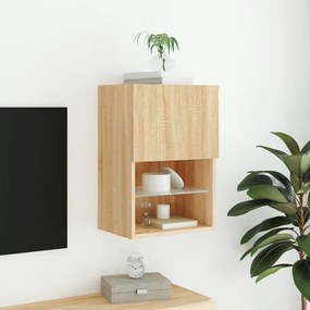 Mobile TV con Luci LED Rovere Sonoma 40,5x30x60 cm