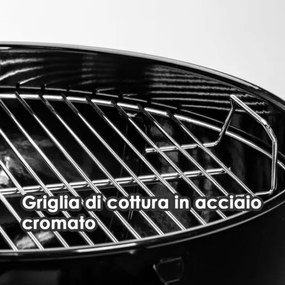 Weber Compact 47 Cm Barbecue A Carbone Kettle Grill Nero Con Griglia In Acciaio
