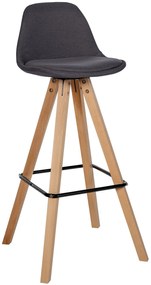 Sgabello Da Bar Corbin Stoff Square / Dunkelgrau / Natura