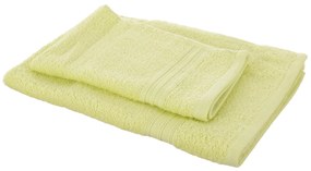 Set 2 asciugamani viso e ospite in cotone verde chiaro