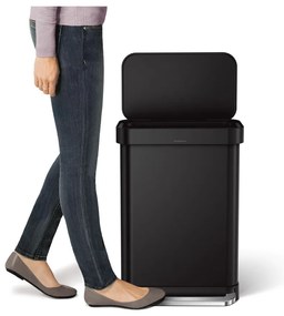 Cestino in acciaio nero opaco 55 l - simplehuman