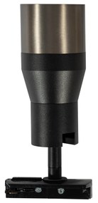 Faretto moderno nero con finitura canna di fucile per sistema a binario monofase GU10 50mm - Iconic Kohua