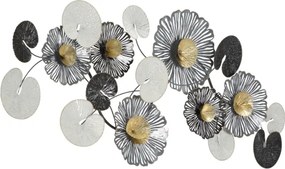 Pannello Decorativo Astratto Troby 143x8,5x64 Cm In Ferro Multicolore