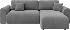 Divano angolare grigio allungabile (con composizione variabile) Lorine – Ropez