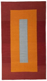 Kilim Tappeto 130x220 Rosso (Iran) Tessuto A Mano