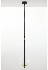 Jupiter 2023 - Lampadario a sospensione con filo ZAFRA 1xG9/10W/230V nero/oro/limpido