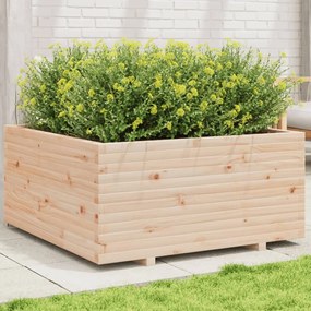 Fioriera Da Giardino 100x100x49,5 Cm İn Legno Massello Di Pino /