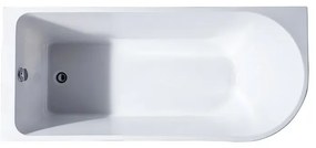 Vasca da bagno angolare lato destro 75x170 cm scarico incluso Corinne