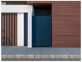 Cancello a battente L103 x H166 cm Alluminio pieno Antracite - NAZARIO