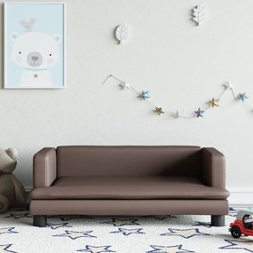 Divano per bambini marrone 80x45x30 cm in similpelle