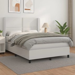 Giroletto A Molle Con Materasso Bianco 140x200 Cm İn Similpelle /