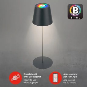 Briloner 7559015-LED Lampada da tavolo RGB COLORIS, 3,5 W/5 V, IP44, 2000 mAh, Wi-Fi Tuya
