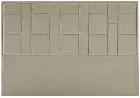 Testata 160 cm Velluto Tortora - HERMINE