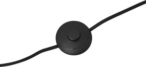 Lampada da terra moderna nera con vetro fumé 3 luci - Gianni