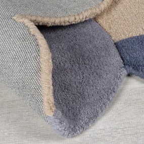 Tappeto beige in lana tessuto a mano 160x230 cm Mia Scallop Frame – Flair Rugs